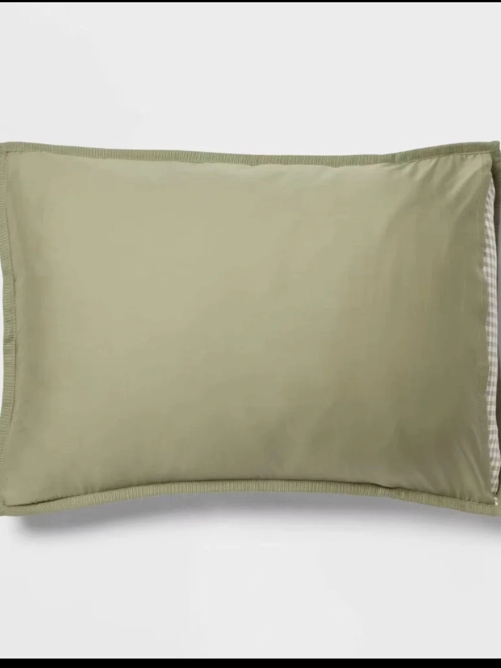 King Mini Gingham Comforter and Sham Set Moss Green - Threshold